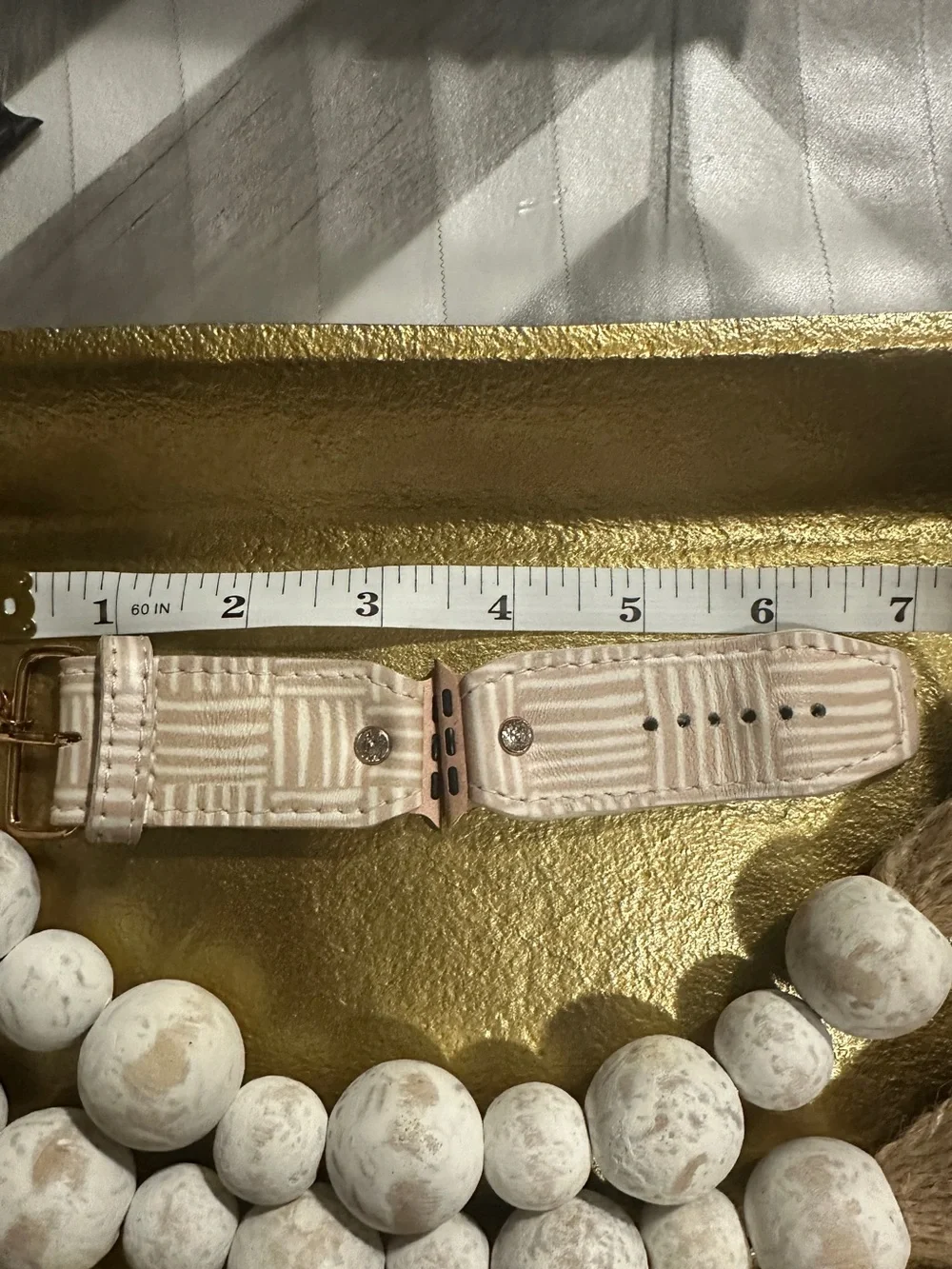 Women's Spark’l Leather Apple Watch Band with Rose Gold Accent